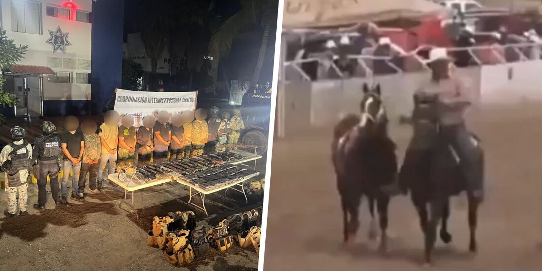 Enfrentamiento entre civiles en Culiacán, Sinaloa (izq.) y tiroteo en carrera de caballos en Parral, Chihuahua (izq.) dejan al menos 12 muertos.