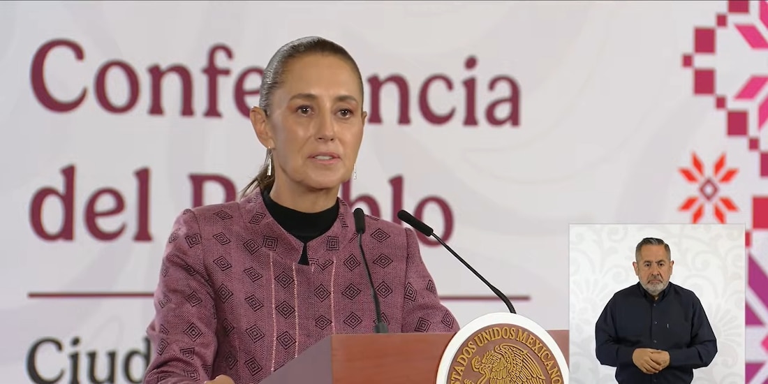 Claudia Sheinbaum, Presidenta de México, este lunes en Palacio Nacional.