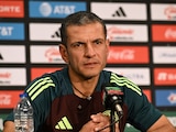 Jaime Lozano durante una conferencia de prensa previo al amistoso entre México y Brasil.