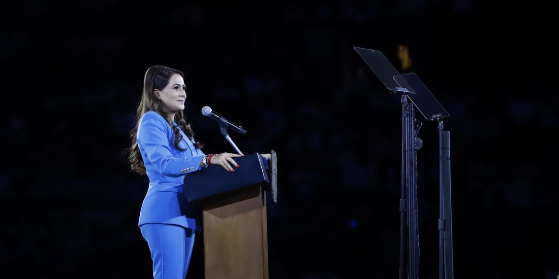 La gobernadora Tere Jiménez brindó un mensaje este viernes por su Primer Informe de Gobierno.