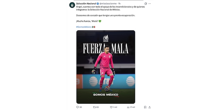 El michoacano recibió varios mensajes de sus compañeros