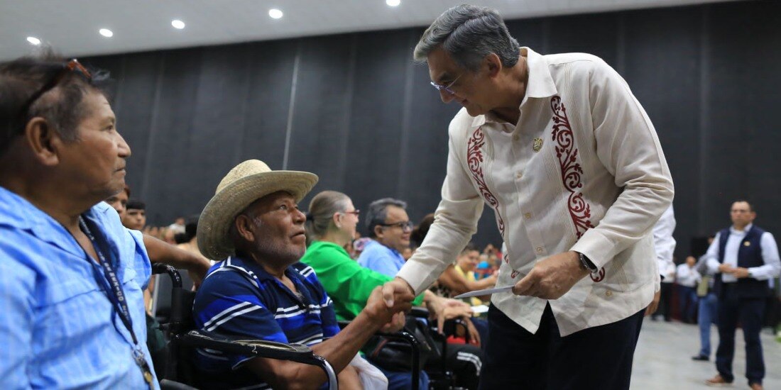 Américo Villarreal encabeza entrega de tarjetas de Pensión para el Bienestar a Personas con Discapacidad.