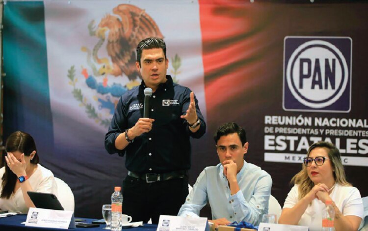 Jorge Romero, líder nacional del PAN, el pasado 3 de julio, desde Mexicali.