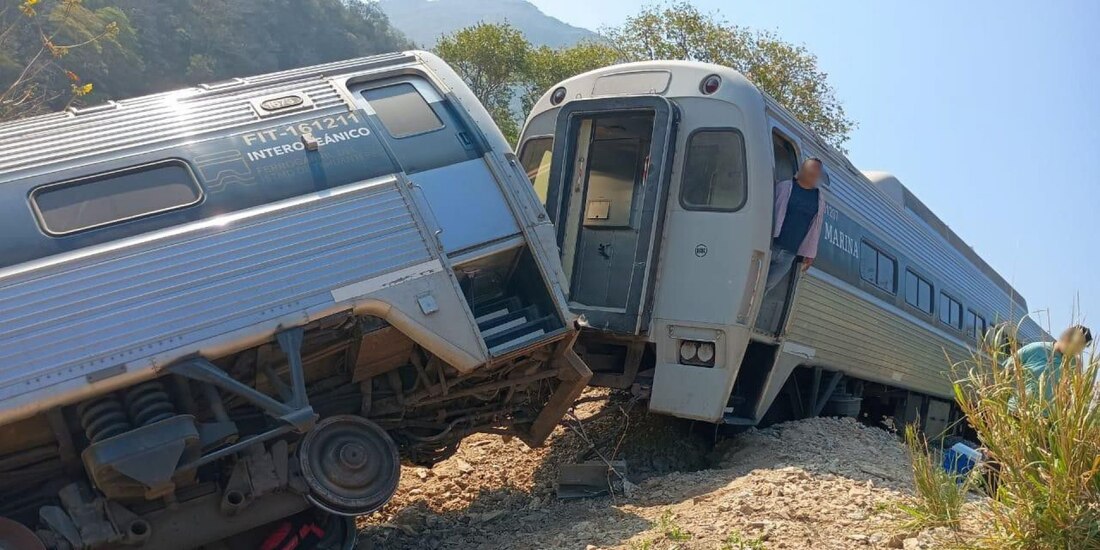 Descarrilamiento en el tren Interoceánico del Istmo de Tehuantepec