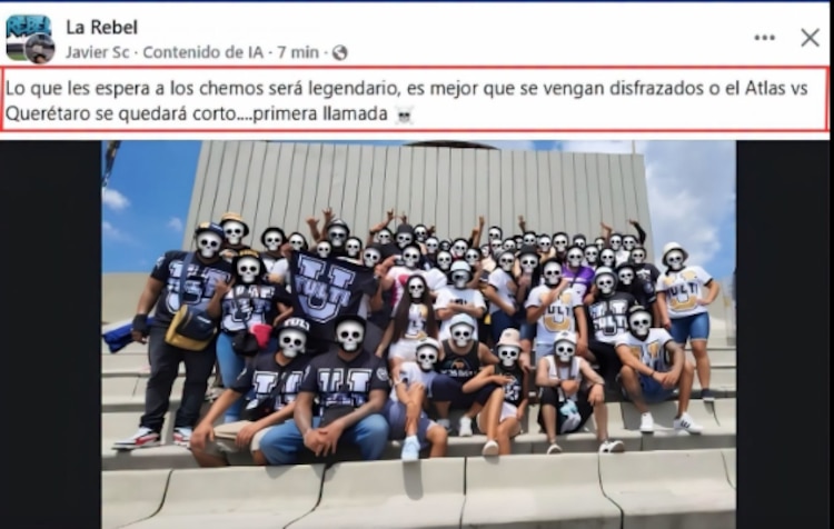 La Rebel lanzó un amenazante mensaje de cara al Pumas vs Cruz Azul.