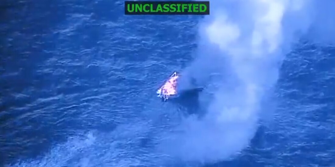 Estados Unidos ataca barco en área sur de zona marítima de seguridad, el cual salió de la costa venezolana.