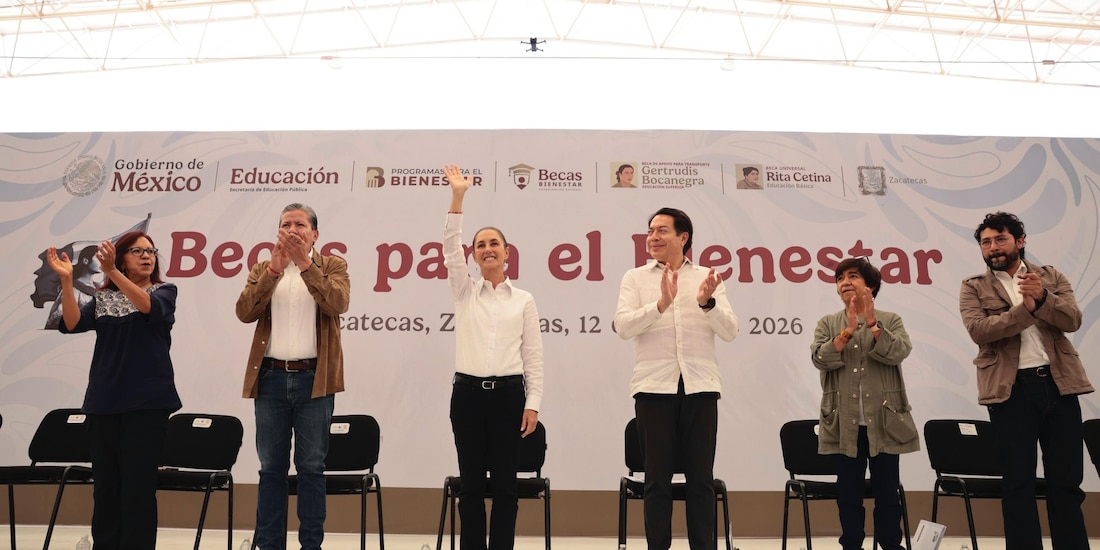 La presidenta Claudia Sheinbaum encabeza la entrega de apoyos educativos durante su gira de trabajo en Zacatecas.