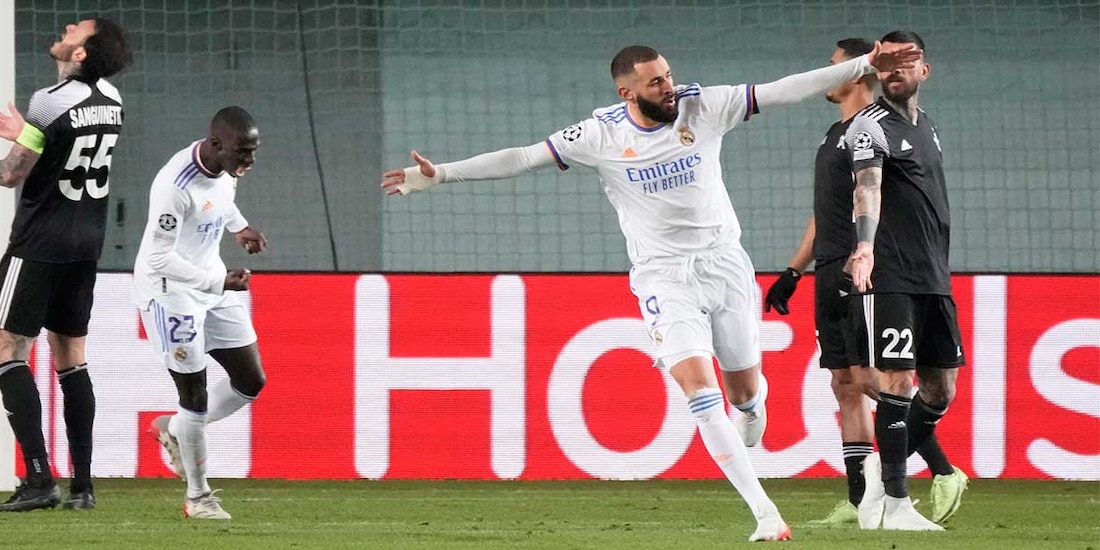 Benzema se hizo presente en el duelo de Champions League.