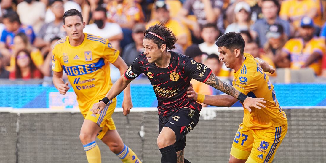 Una acción del partido Tigres vs Tijuana de la Jornada 3 del Apertura 2022 de la Liga MX en el Estadio Universitario, el 17 de julio de 2022.