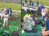 Shaq Lawson, ala defensiva de los Buffalo, se acercó a una de las gradas del estadio y se encaró con aficionados de Philadelphia