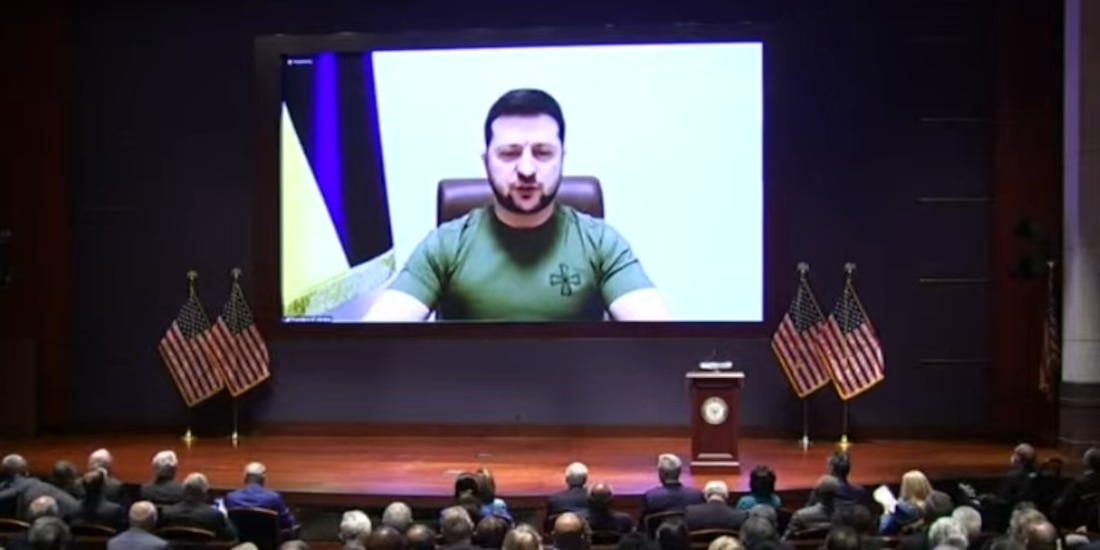 Zelenski da discurso por video ante el Congreso de EU