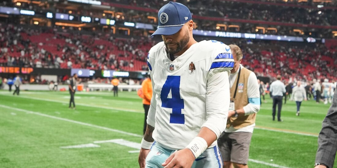 Dak Prescott, después de la derrota de Cowboys ante Falcons en la Semana 9, el pasado 3 de noviembre.
