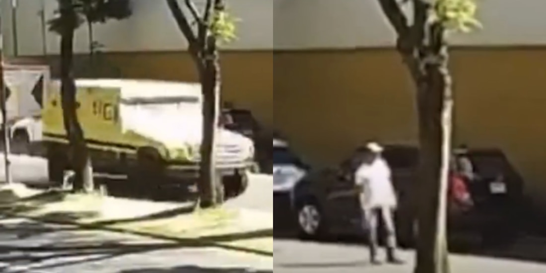 Franelero es atropellado por camioneta de valores en Coapa