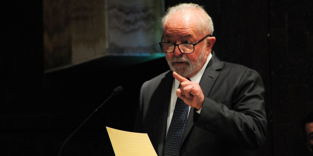 Luiz Inácio Lula Da Silva, expresidente de Brasil, durante un conversatorio con legisladores morenistas y sus aliados.