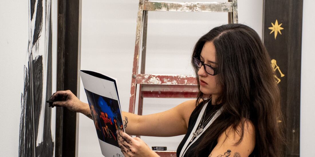 La creadora, ayer en la feria