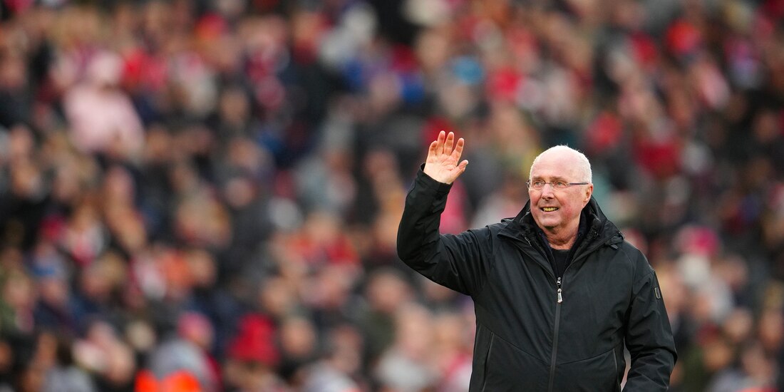 Eriksson en un tributo que se le hizo en Inglaterra.