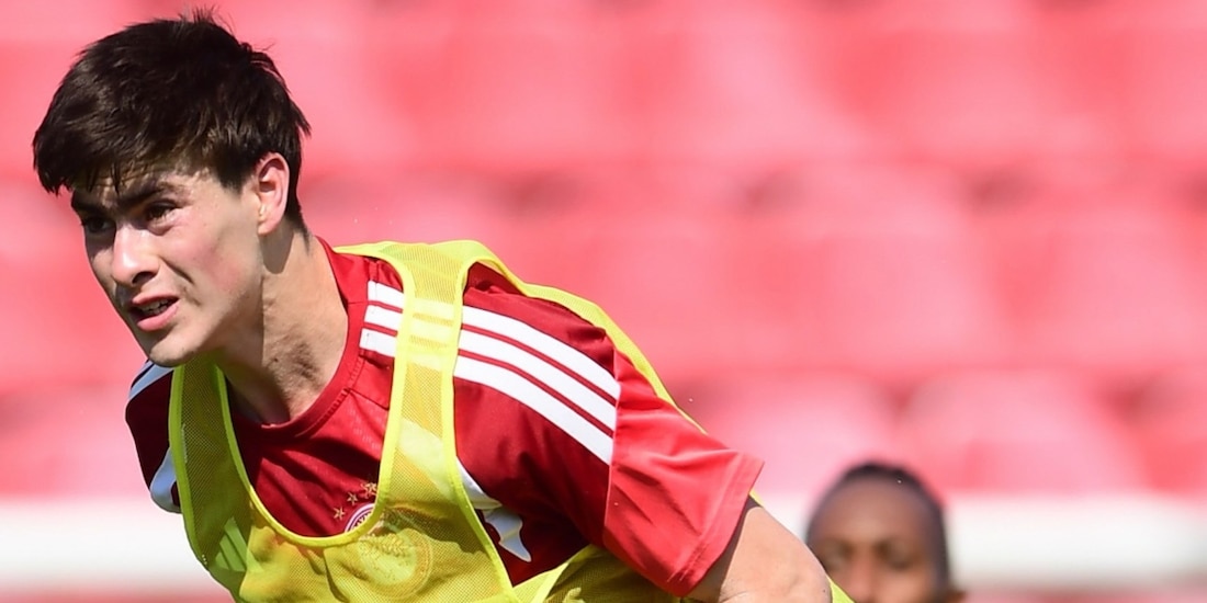 La Hormiga González en un entrenamiento con el Olympiacos de Grecia