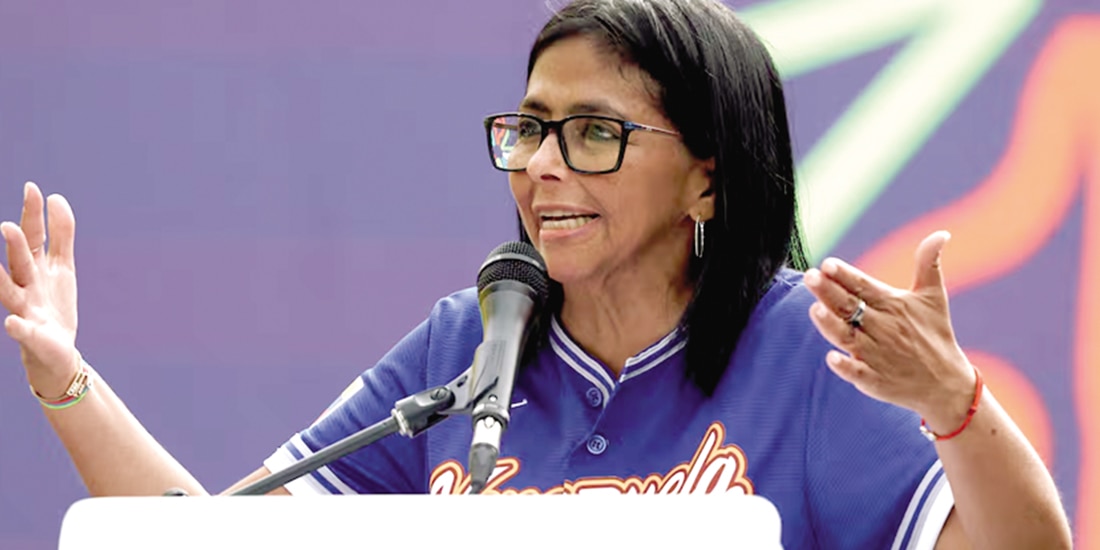 La presidenta interina de Venezuela, Delcy Rodríguez, el 30 de abril.
