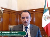 Arturo Herrera, secretario de Hacienda, en videoconferencia, ayer.