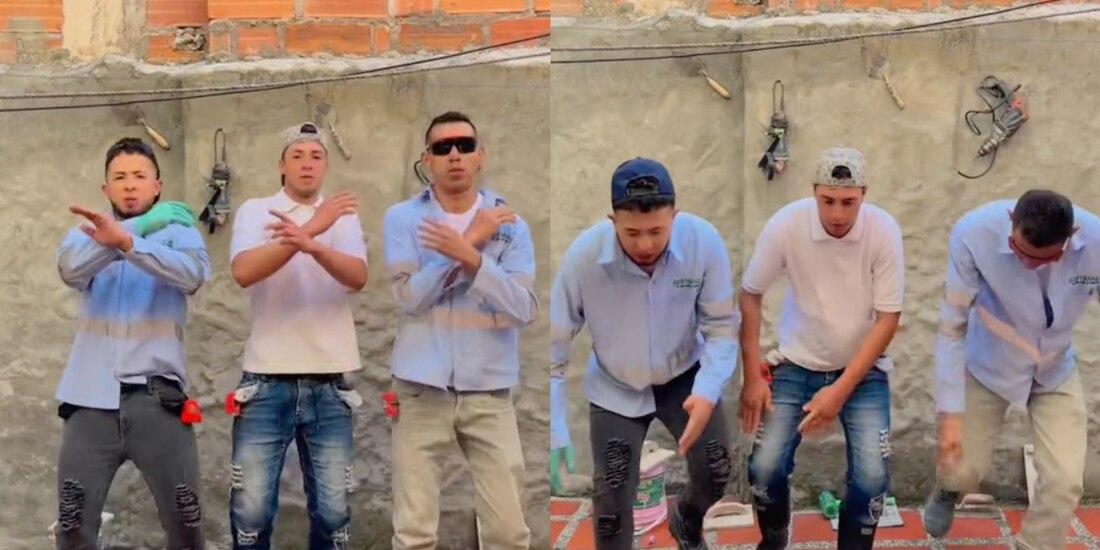 Los albañiles fueron despedidos luego que a sus jefes les llegara el video.