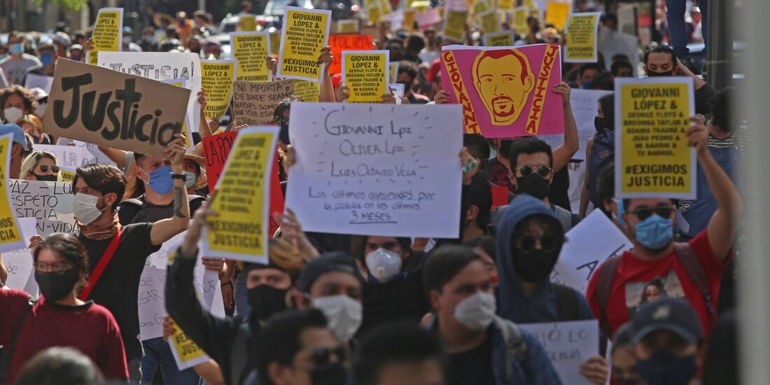 Protestas en Guadalajara por asesinato de Giovanni.
