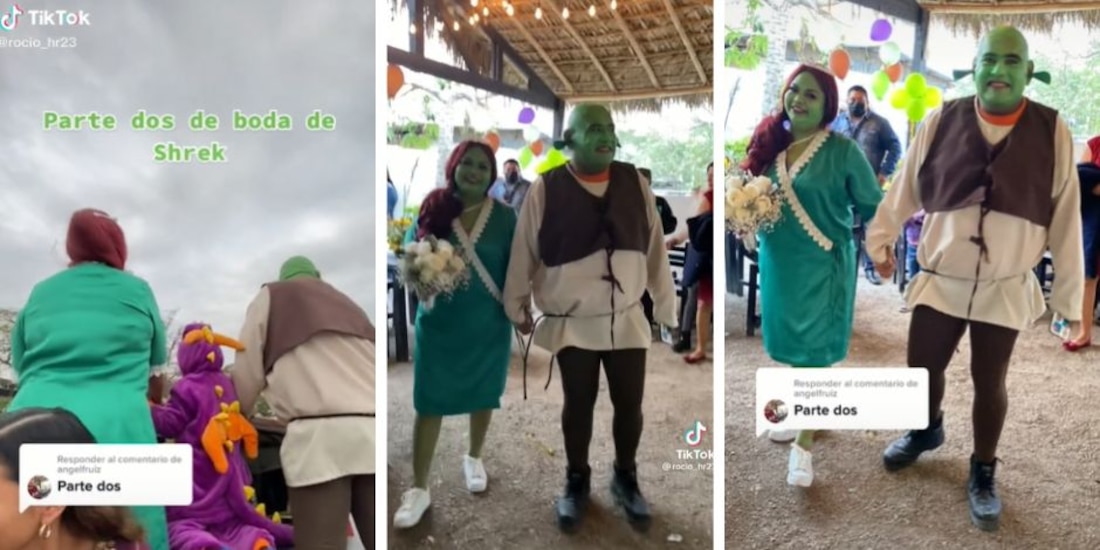 Boda con temática de "Shrek" se volvió viral.