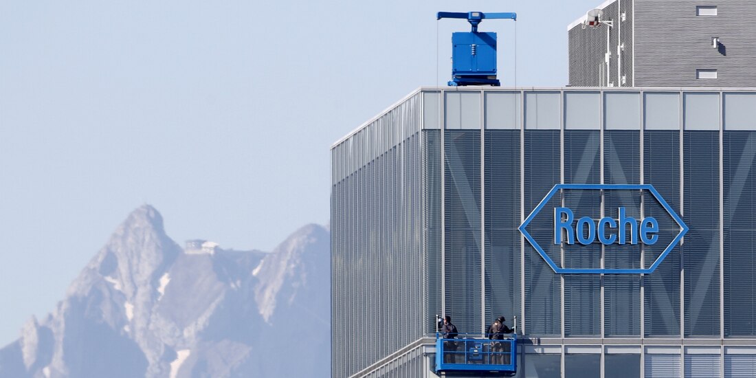 Un edificio de Roche en Rotkreuz, en Suiza.