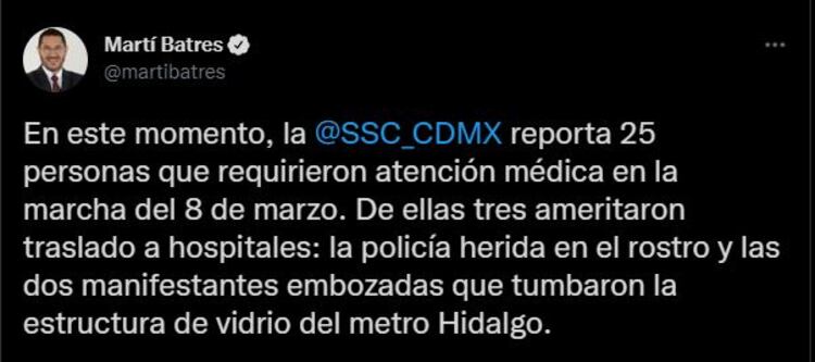 Así informaron las autoridades de la cifra de heridos.