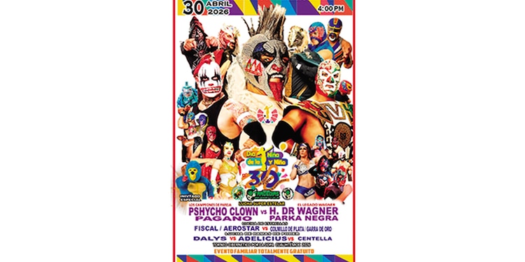 Este 30 de abril en el Deportivo Cuauhtémoc habrá lucha libre. Los boletos se solicitan en la sede de la alcaldía.