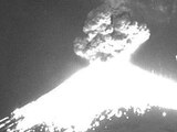 2019-01-22 22:22 PASO DE CORTÉS, PUEBLA, 22ENERO2019.- Vista del Volcan Popocatépetl, el cual hizo erupción generando una fumarola que alcanzó dos kilómetros de altura, informó el Cenapred. F