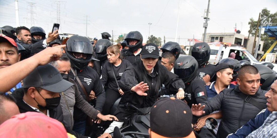 Exalcaldesa de Cuauhtémoc, ayer, en la Central de Abasto.