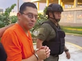 RAFAEL LEÓN, reportero de nota roja, al acudir ayer a la audiencia de vinculación a proceso en su contra, en el estado de Veracruz, donde estaba acusado de terrorismo.
