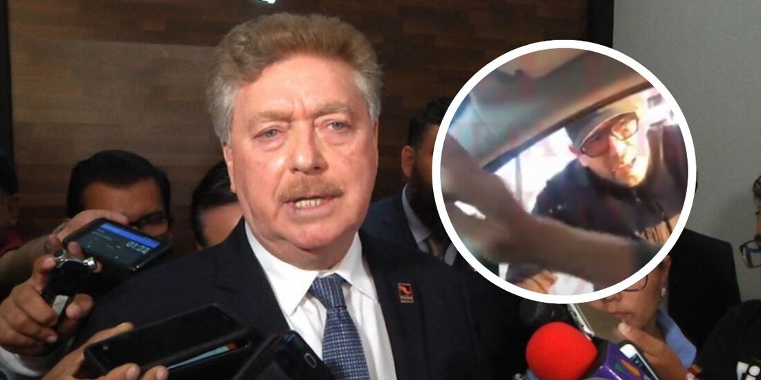Francisco Vega de Lamadrid, exgobernador de Baja California, fue agredido por un transeúnte; quedó captado en video.