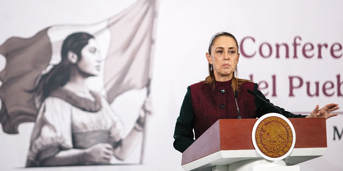 LA PRESIDENTA de la República, ayer, en conferencia de prensa.