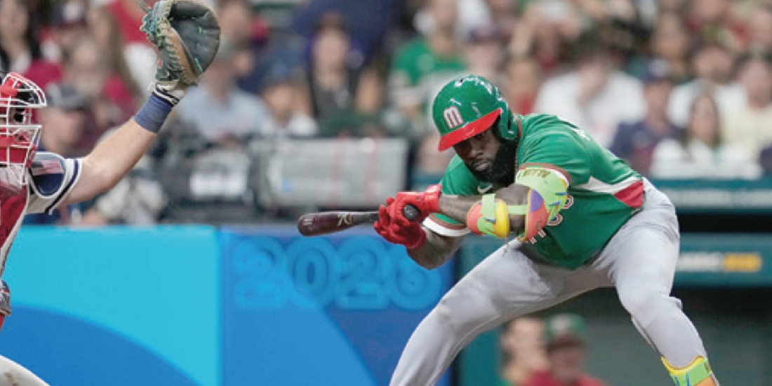 Arozarena, en el partido contra Estados Unidos a inicios de marzo.