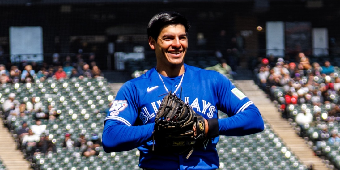 El mexicano Brandon Valenzuela debutó en Grandes Ligas con los Toronto Blue Jays.