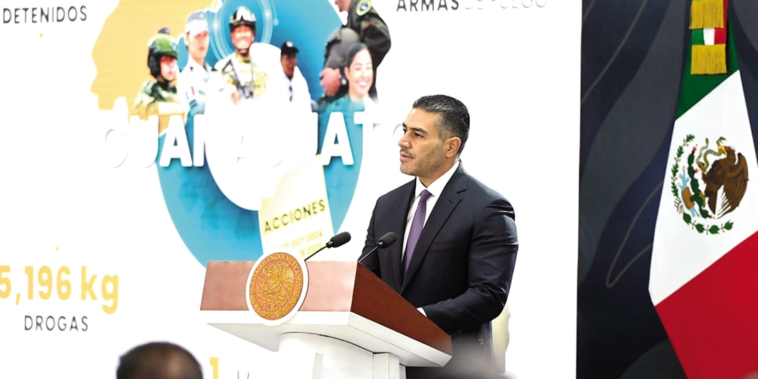 Omar García Harfuch, titular de la SSPC, ayer en conferencia.