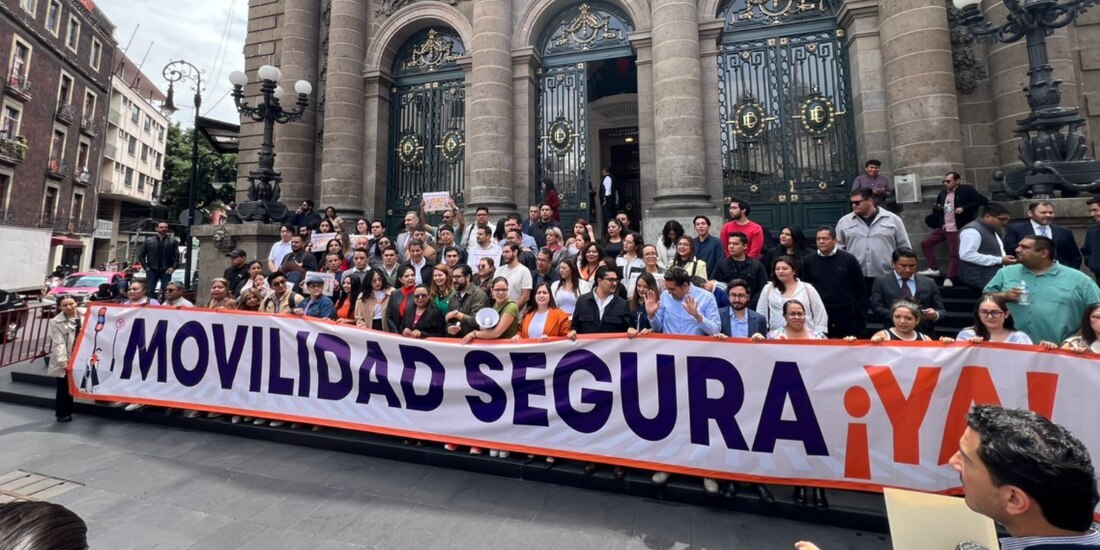 Conferencia de los legisladores de Movimiento Ciudadano, ayer, en el Congreso de la CDMX.