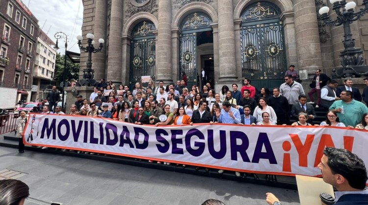 Conferencia de los legisladores de Movimiento Ciudadano, ayer, en el Congreso de la CDMX.