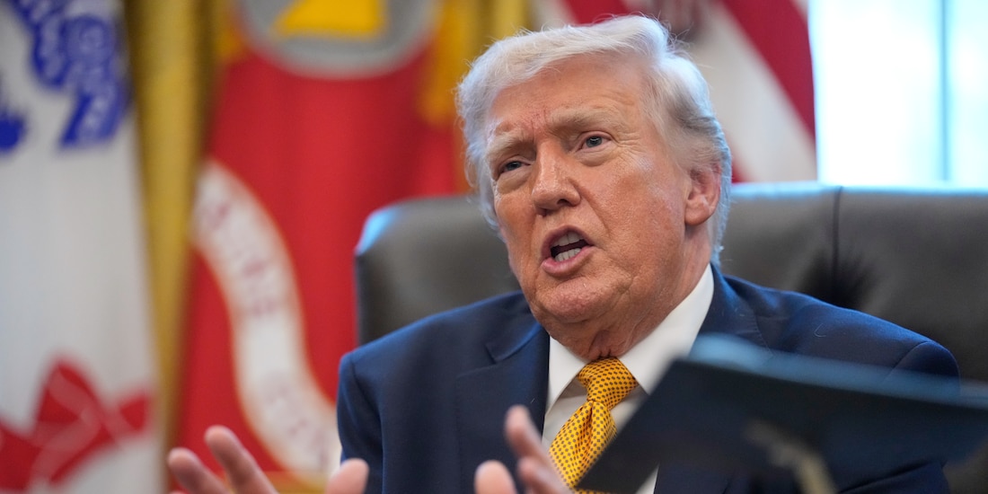 El presidente estadounidense Donald Trump en la Oficina Oval en la Casa Blanca