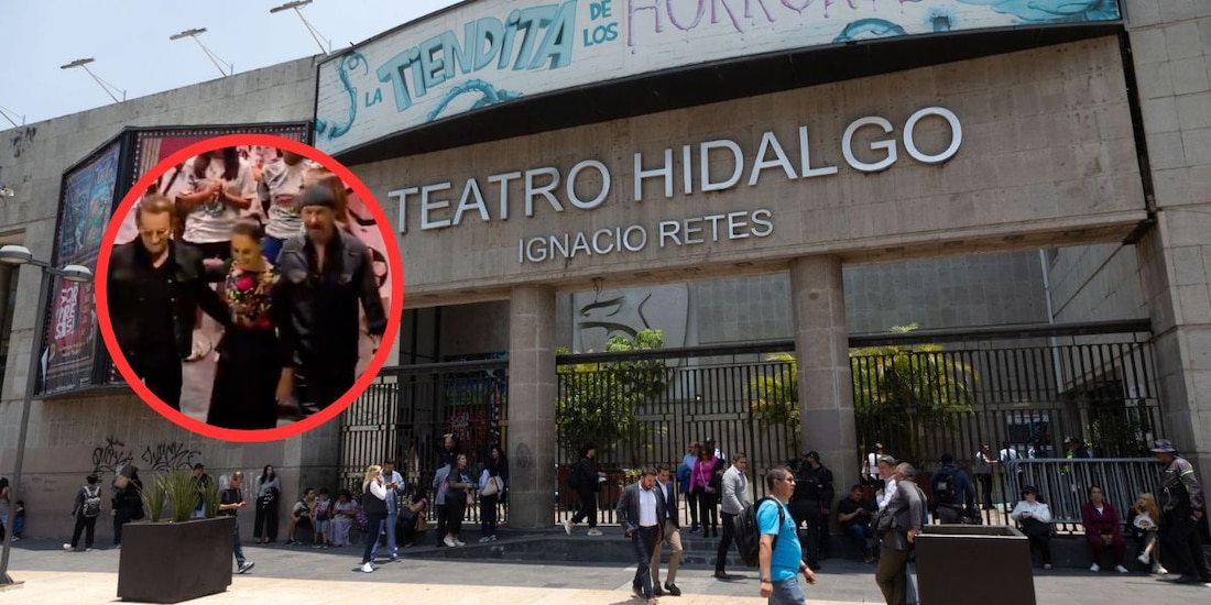 The Edge integrante de la banda U2 asistieron a la Asamblea General de la Copa Mundial de Niños de la Calle, a la cual también asistió la presidenta Claudia Sheinbaum.