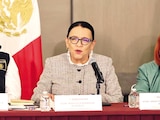 Rosa Icela Rodríguez (c.), secretaria de Gobernación, en la Sesión de la Mesa de Coordinación de la Federación, ayer.