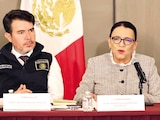 Rosa Icela Rodríguez (c.), secretaria de Gobernación, en la Sesión de la Mesa de Coordinación de la Federación, ayer.