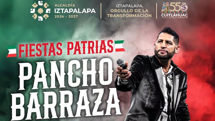 Pancho Barraza hará vibrar la Explanada Jardín Cuitláhuac con lo mejor del regional mexicano este 15 de septiembre, con motivo de las Fiestas Patrias 2026.