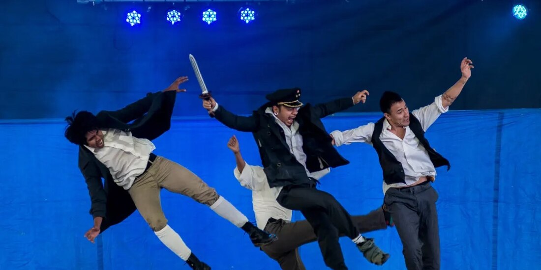 Una de las escenas del montaje Moby Dick. Fomento a la lectura.