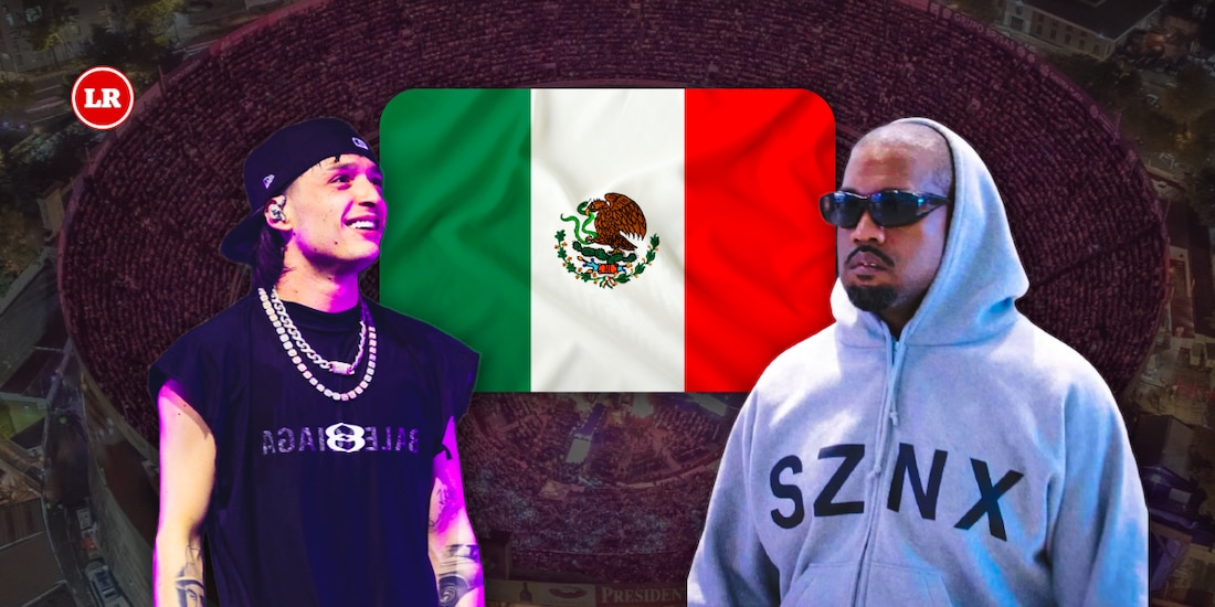 Peso Pluma y Kanye West, imagen ilustrativa