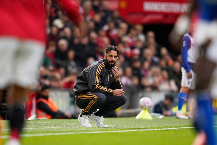 Ruben Amorim en un partido del Manchester United.