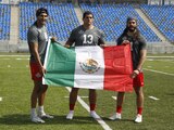 Tres de los mexicanos que participaron en el NFL International Combine México 2021.