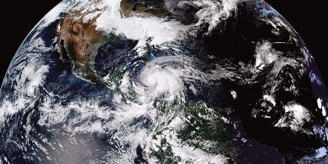 Ojo del huracán Melissa categoría 5, ayer.