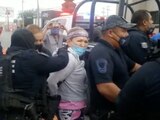 Detención de la candidata priista Adriana Fuente, en Ciudad Juárez.